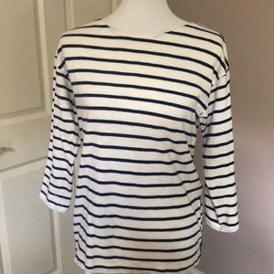 JCrew White/blue striped shirt size xsmall.